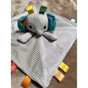 Bright Starts Lovey Security Blanket Elephant Taggies